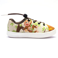 Hopup Kids Monkey Sneakers | Fancy & Comfortable Corded Shoes with Velcro
