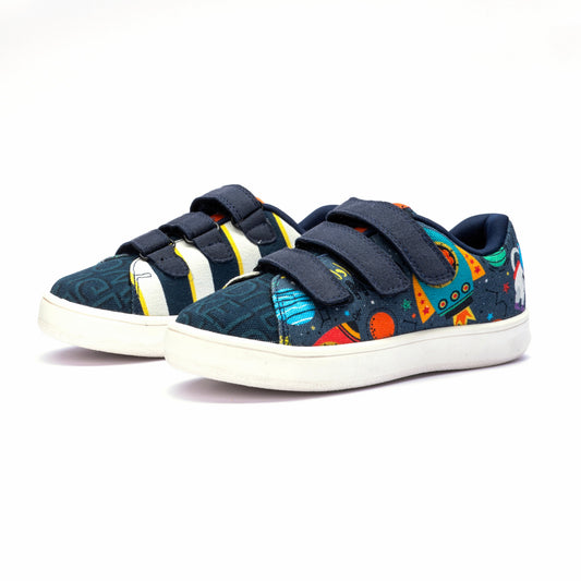 Cosmic-Themed Low-Top Shoes with Velcro