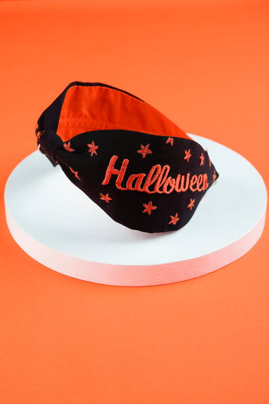 Halloween Pumpkin Hair Band- Black