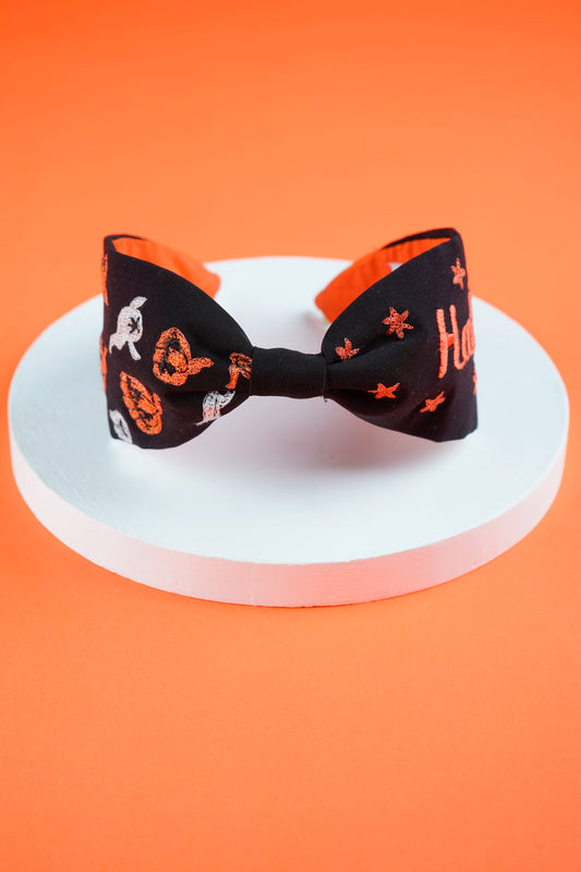 Halloween Pumpkin Hair Band- Black