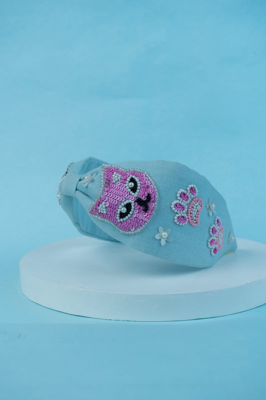 Cute Kitty -Puppy Hair band - Blue