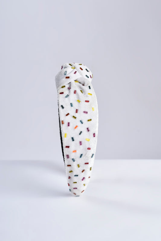 Sweetcandy multi colour Hair band- White
