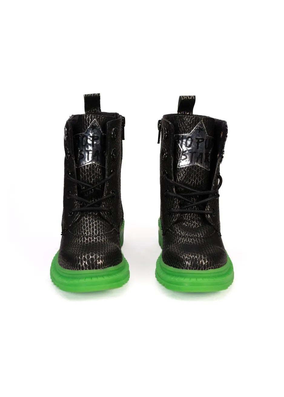 Rock Star Snake-Textured Boots