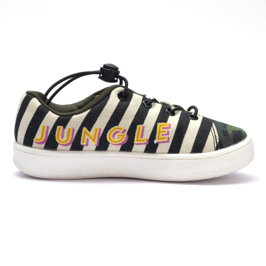 Hopup Kids Jungle Sneakers | Fancy Corded Shoes with Velcro Strap | Comfortable & Durable Footwear