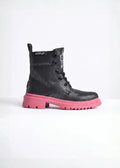 Rock Star Black Silver Grid Boots