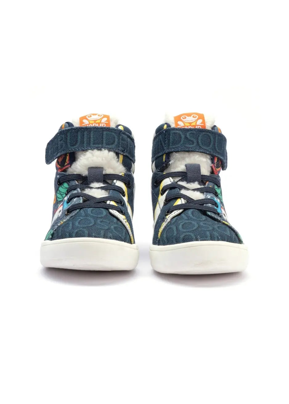 Cosmic-Themed Quilted Lace-Up Shoes