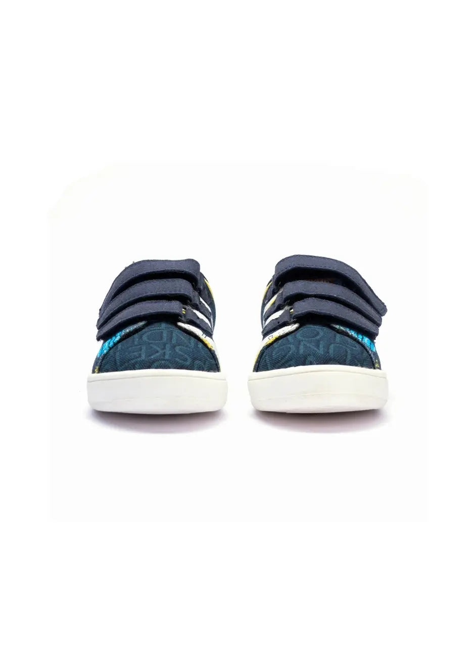 Cosmic-Themed Low-Top Shoes with Velcro