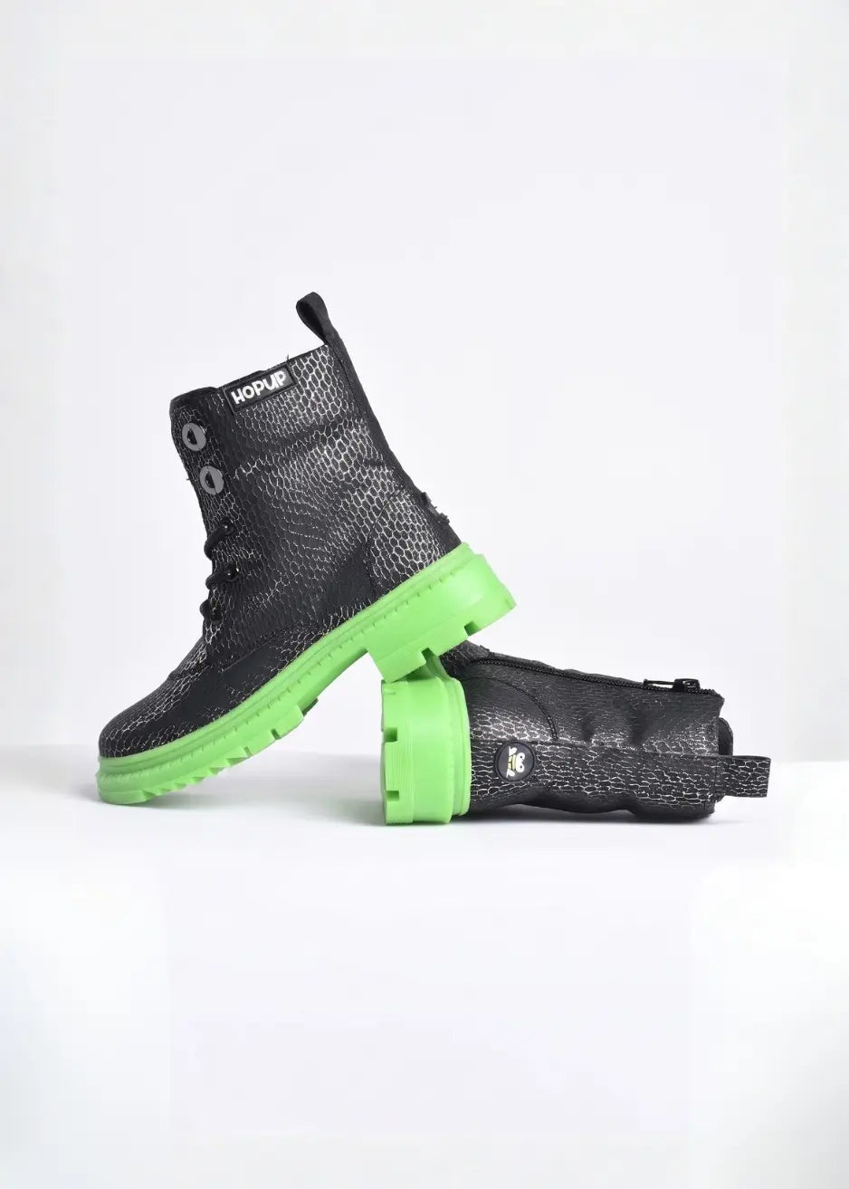 Rock Star Snake-Textured Boots