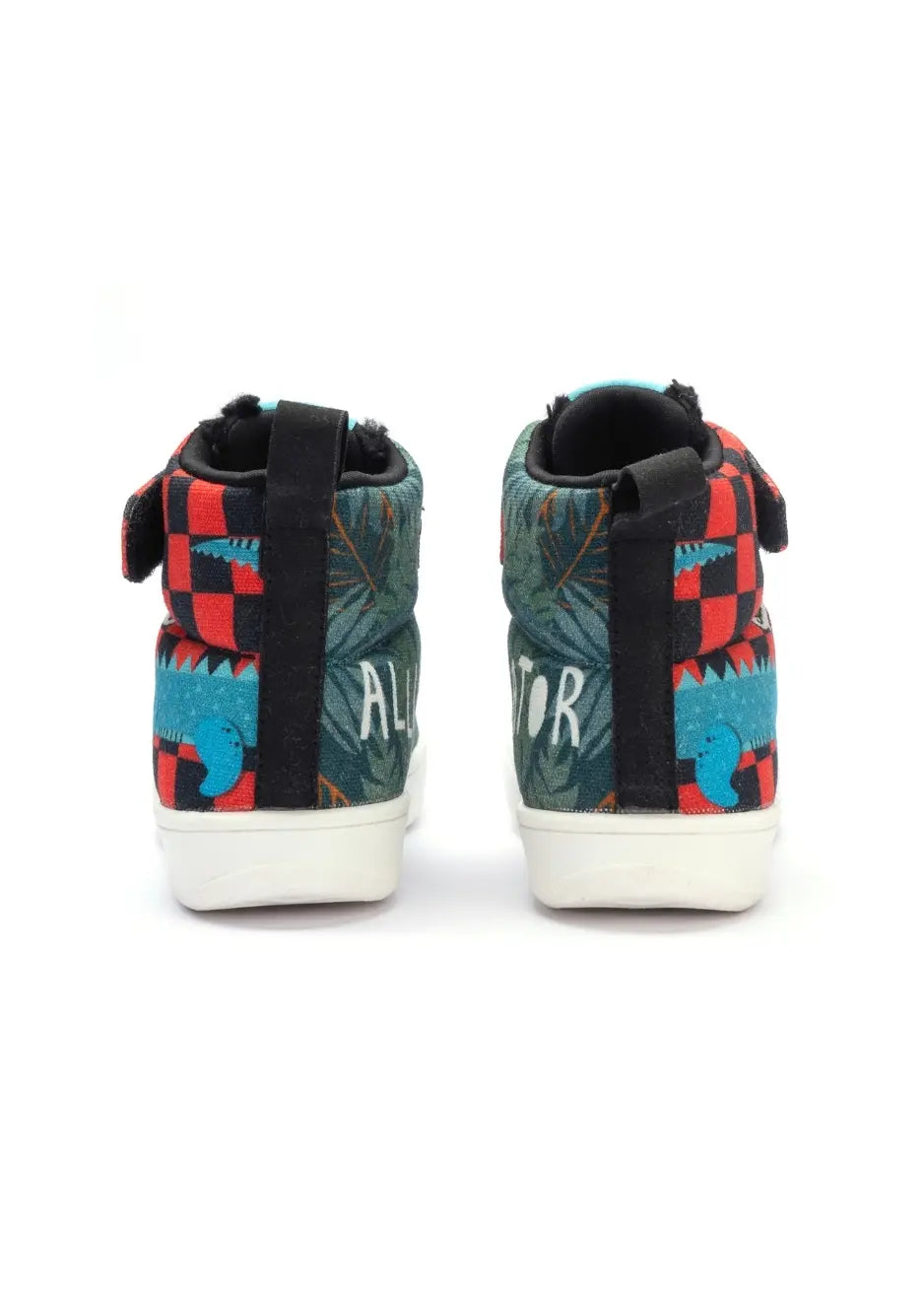 Kids Alligator Hi-Top Sneakers