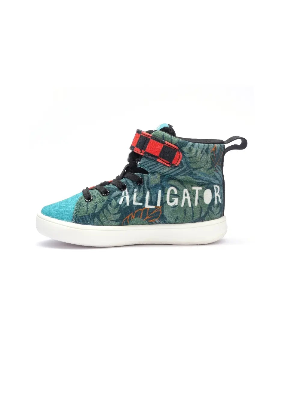 Kids Alligator Hi-Top Sneakers