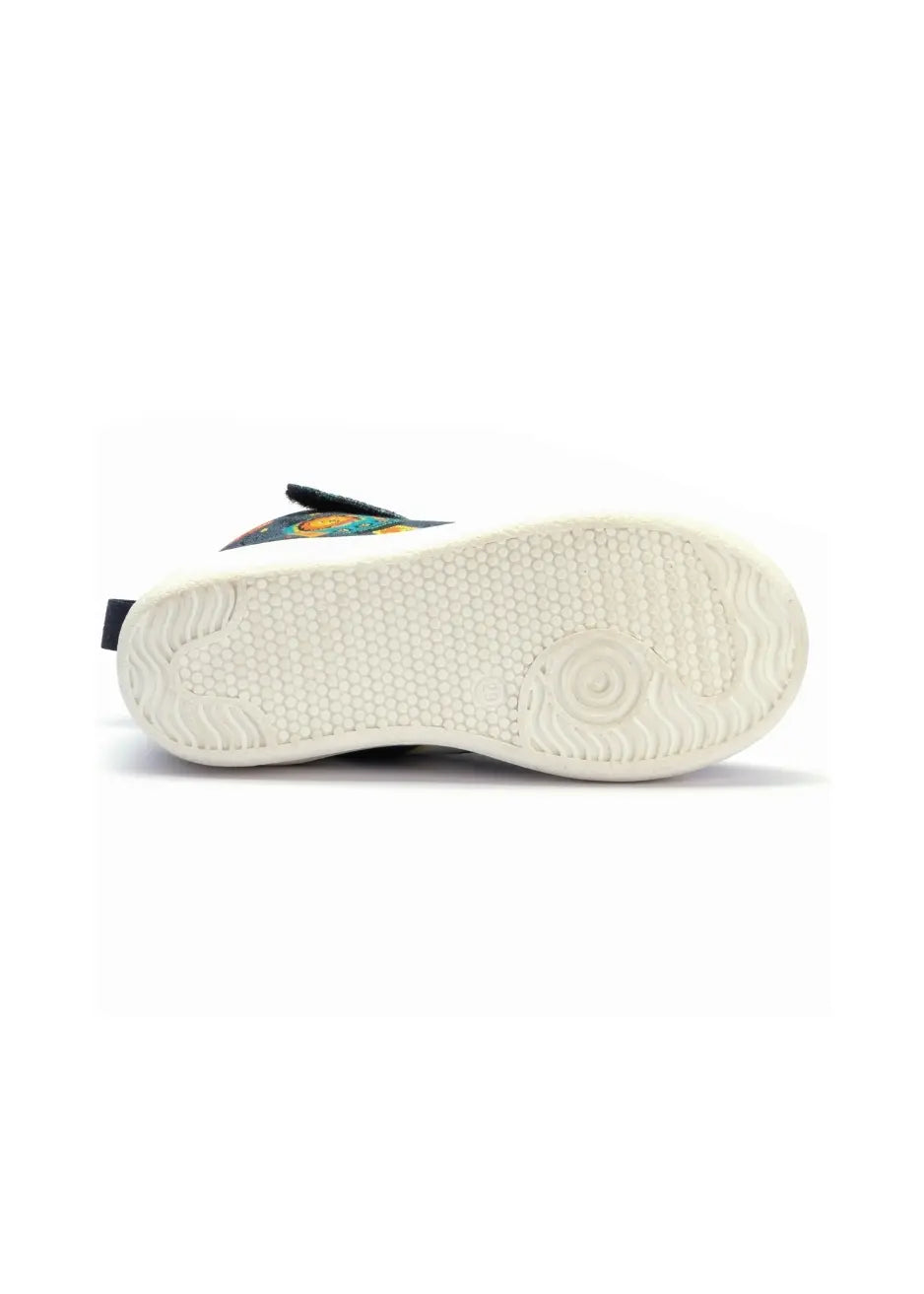 Cosmic-Themed Quilted Lace-Up Shoes