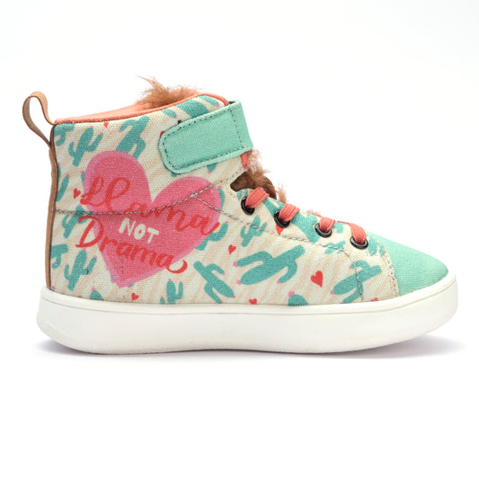 Hopup Kids Monkey Hi-Top Sneakers | Playful Corded Lace-Up Shoes | Lightweight & Anti-Skid Sneakers for Kids