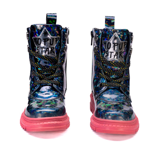 Hopup Galaxy Glitter Hi top Boots for girls